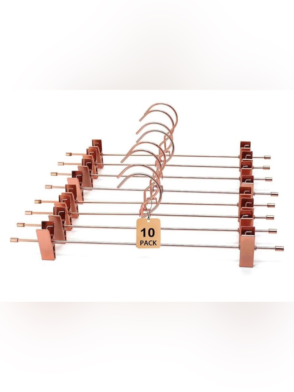 10 pack Braut Kleiderbügel Roségold mit rose gold metal pants and skirt hanger